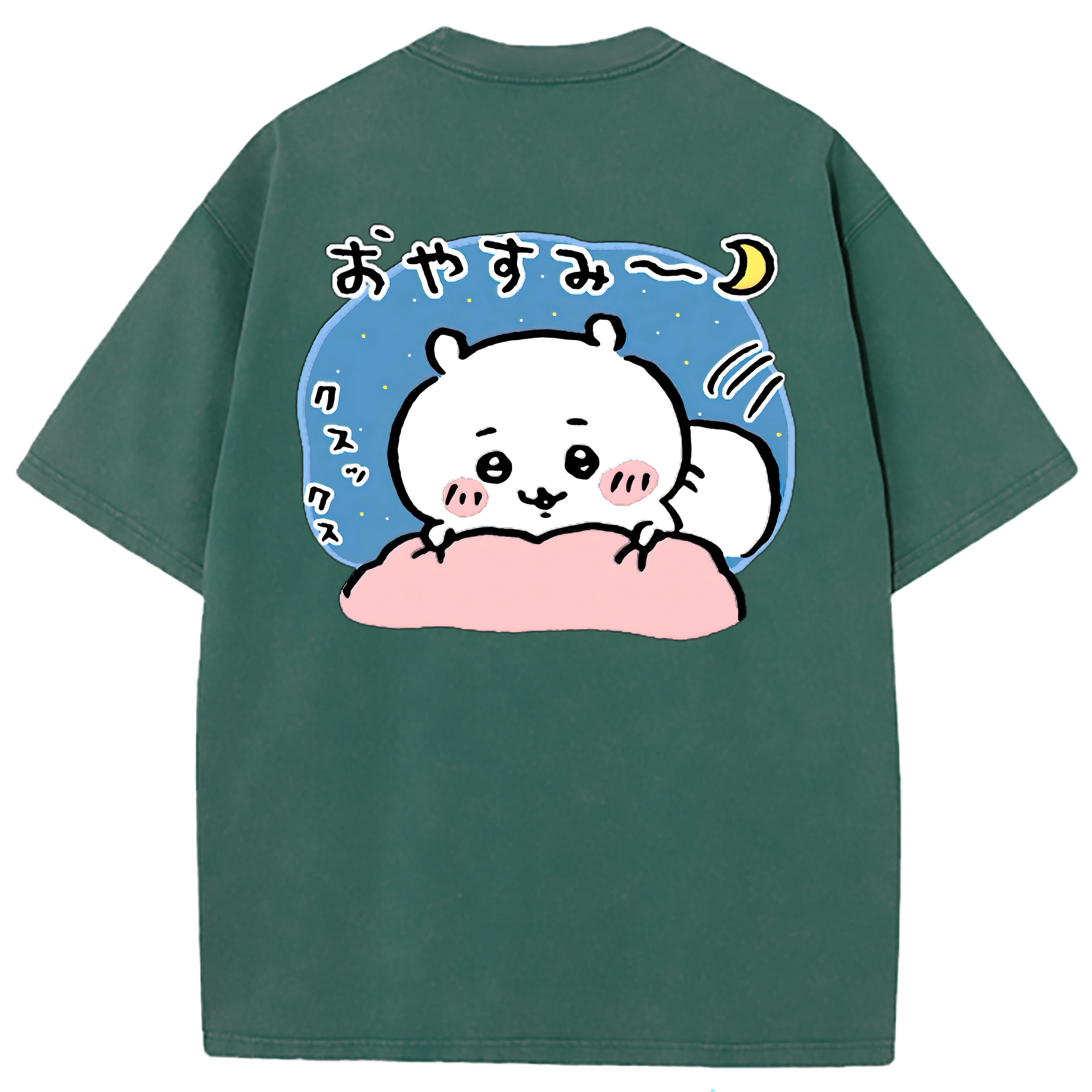 （画像用） ちいかわ ちいかわ Chii-kawa chiikawa 綿100% ヴィンテージ風 半袖Tシャツ（背面プリント）